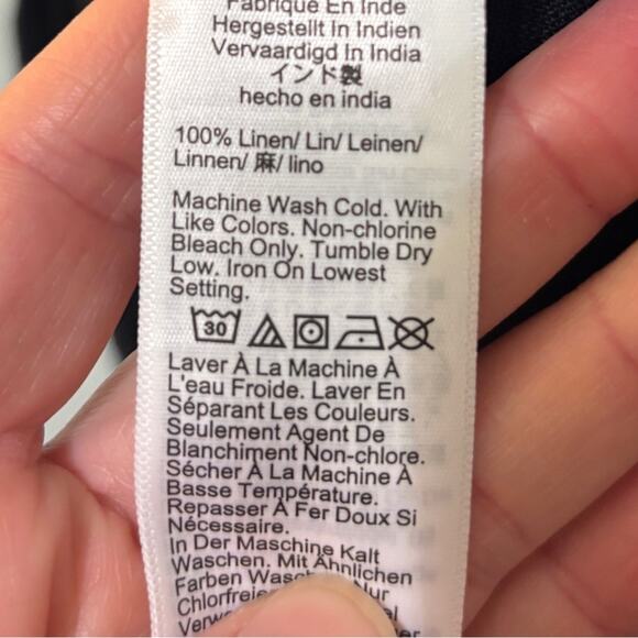 J. Crew Capitaine Linen Shirt Dress w/ Belt Black 2024 Season XS - Picture 9 of 9